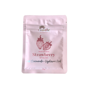 Cek Halal Camille Strawberry Wash Off Mask With Niacinamide & Hyaluronic Acid BPOM