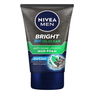 Nivea MEN Bright Oil Clear Anti-Shine + Purify Mud Foam