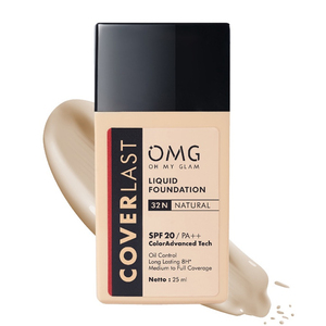 OMG Oh My Glam Coverlast Liquid Foundation 32 N Natural