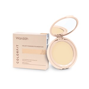 Wardah Colorfit Velvet Powder Foundation 23W Warm Ivory