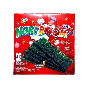 Cek Halal Nori Boom! Rumput Laut Panggang Rasa Pedas BPOM