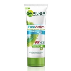 Garnier Skin Naturals Pure Active - Matcha Deep Clean Dirt & Oil - Control Foam