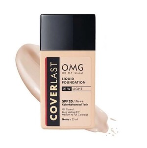 OMG Oh My Glam Coverlast Liquid Foundation 21 W Light