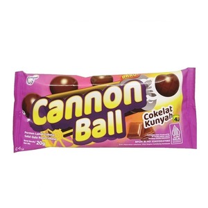 Cek Halal Cannon Ball Permen Lunak Cokelat Salut Gula Rasa Cokelat BPOM