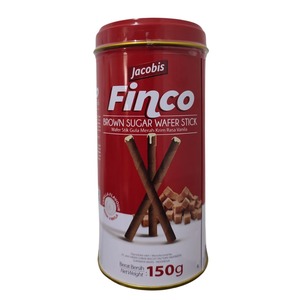 Cek Halal Jacobis - Finco Wafer Stik Gula Merah Krim Rasa Vanila (Brown Sugar Wafer Stick) BPOM