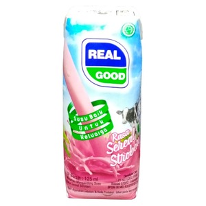 Cek Halal Real Good Minuman Mengandung Susu Rasa Sereal Stroberi BPOM