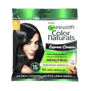 Garnier Color Naturals Express Cream 1 Hitam Alami - Krim Pewarna