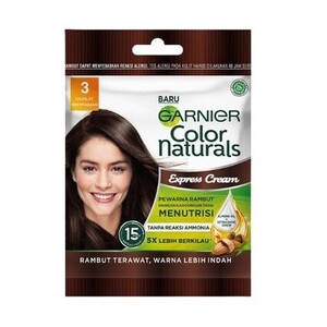 Garnier Color Naturals Express Cream 3 Coklat Kehitaman - Krim Pewarna