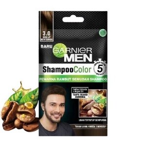 Garnier Men Shampoo Color 1.0 Hitam Alami - Hair Colorant