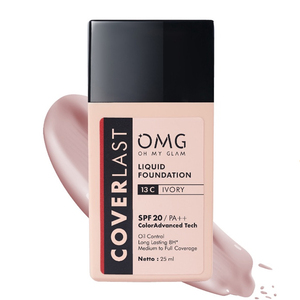 OMG Oh My Glam Coverlast Liquid Foundation 13 C Ivory