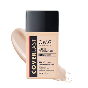 OMG Oh My Glam Coverlast Liquid Foundation 21 W Light